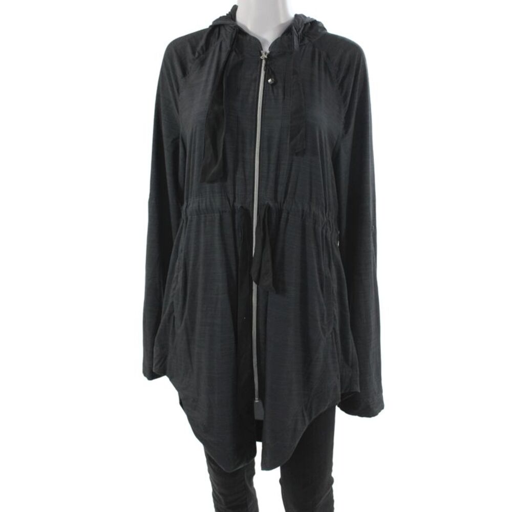 Lululemon Women Windbreaker Black Longsleeve Polyester Athleisure Size 8